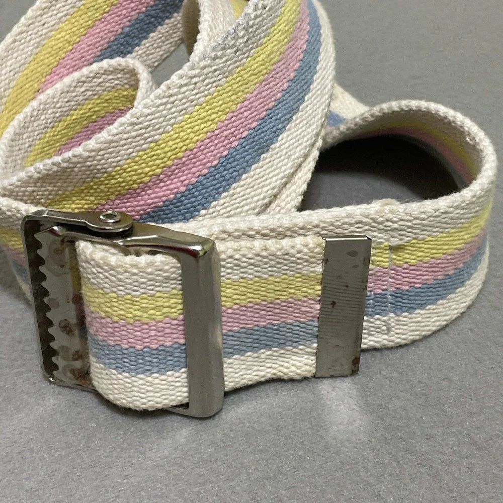 Vintage Belt 100% Cotton Metal Buckle Gait Mobility Unisex 48